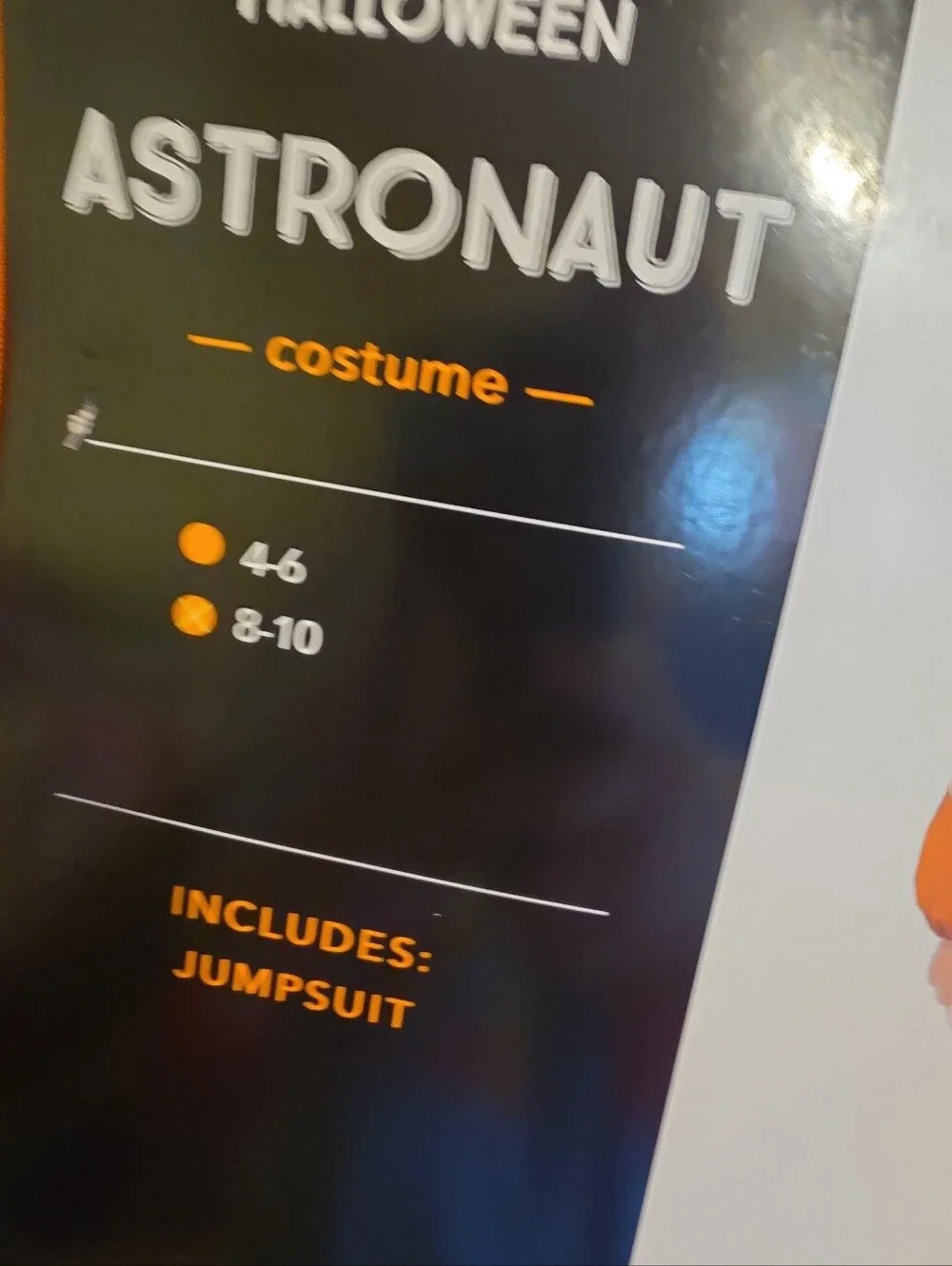 NWT NASA Astronaut Child Boy or Girl Size 8-10 Orange Jumpsuit Halloween Costume